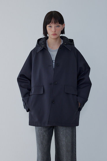 VOICE OF VOICES(보브) 패딩 후드 본딩 하프 자켓 | 신세계V