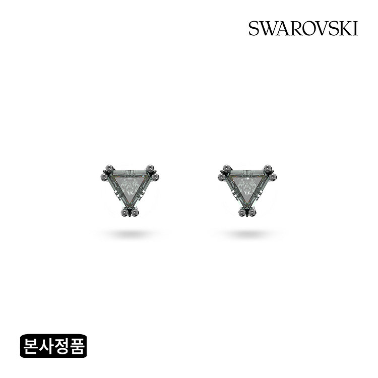 [스와로브스키/본사정품] Stilla 그레이 스터드 귀걸이 5639137