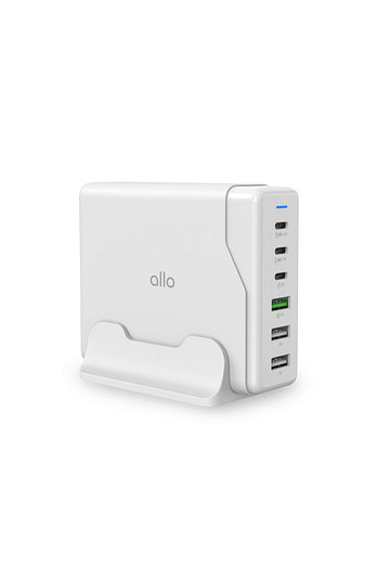 allo [다운로드 쿠폰 증정] 알로코리아 100W GaN 접지형 6포트 PD C타입 초고속 멀티 충전기 UC6100GPD | 신세계V