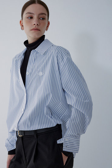 VOICE OF VOICES(보브) 엠브로이더리 스트라이프 셔츠 | 신세계V