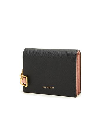 JILLSTUART NEW YORK WOMEN 질스튜어트 뉴욕 액세서리 [LILY][지폐수납가능] 다크그레이 쁘띠 참장식 소가죽 핑크배색 반지갑  (JAWA6E770G3) | 신세계V
