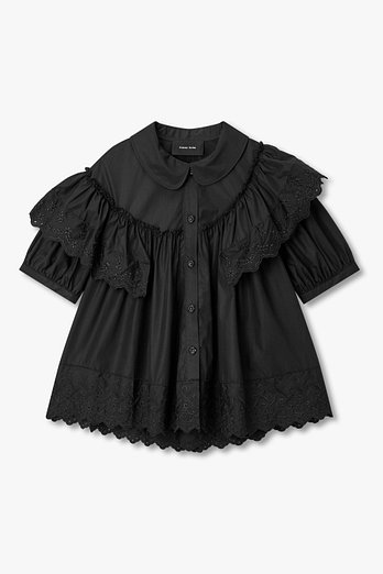 SIMONE ROCHA 퍼프 슬리브 레이스 트림 셔츠 | 신세계V