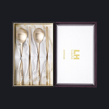 LIHAN(리한 한국도자기리빙) 리한 은상감 거북 유기수저 2벌세트 | 신세계V