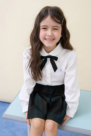 BEANPOLE KIDS [26SS 5%][BEANPOLE KIDS] [BEANPOLE KIDS] [Essential] 여아 옥스포드 셔츠 & 리본타이 세트  화이트 (BI6164GE11) (BI6164GE11) | 신세계V
