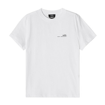 A.P.C.(아페쎄) 아페쎄 COHBO M26404 TAG WHITE/BLACK ITEM 아이템 스탠다드 그랜드 공용 반팔티 | 신세계V
