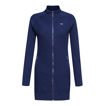 MCKAYSON 맥케이슨여성 SS 조직변형 롱 니트 집업 원피스 MAW1SZ101 NAV | 신세계V