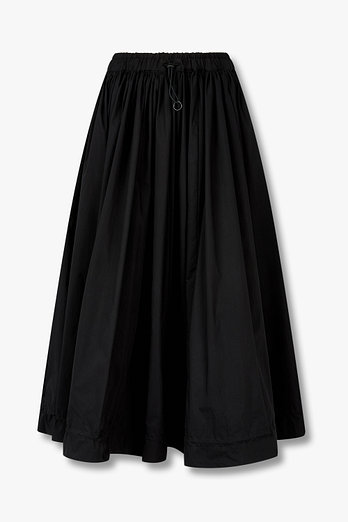 Yohji Yamamoto [REGULATION]코튼 블렌드 스트링 스커트 | 신세계V