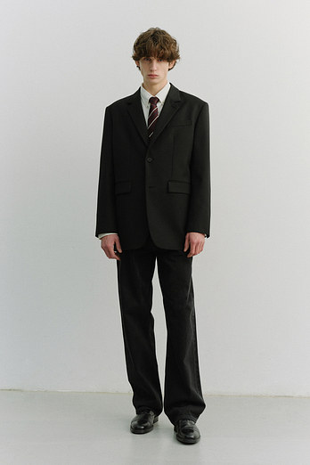 DUNST UNISEX 2 BUTTON WOOL BLAZER BLACK_M_UDJA6A102BK | 신세계V