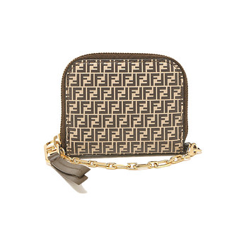 FENDI [명품] FF로고 마이크로 체인 코인지갑 브라운 8M0473 AHM1 F1FNK 50635995 | 신세계V