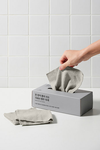 JAJU 한 장씩 뽑아쓰는 극세사 행주 15개_22X28CM | 신세계V