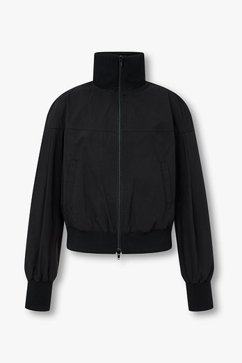 Yohji Yamamoto [REGULATION] 핀턱 슬리브 하이넥 집업 자켓 | 신세계V
