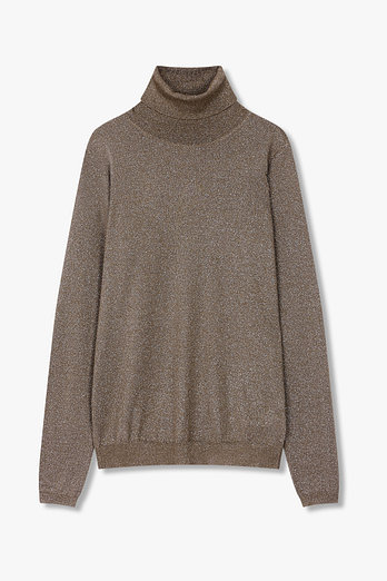 BRUNELLO CUCINELLI 여성 메탈릭 터틀넥 니트 풀오버 | 신세계V