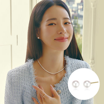 RoseeDor [빠른배송] 워터펄 담수진주(8mm) 귀고리_242300027 | 신세계V
