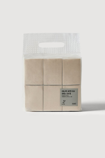 JAJU 대나무 포켓 티슈 8매X24개 | 신세계V