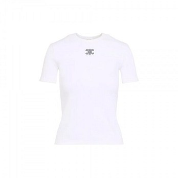 CELINE 셀린느 26SS 트리오페 자수 로고 티셔츠 화이트 RX0IX1407 01MA 51166670 | 신세계V