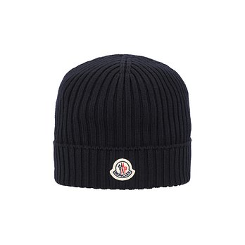 MONCLER 몽클레르 3B00006 M1131 742 로고 패치 아동 키즈 비니 (성인착용가능) | 신세계V