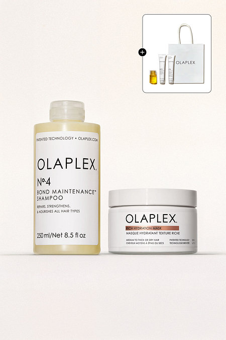 OLAPLEX [올라플렉스] 고보습 윤기케어 샴푸&헤어 마스크 세트 (NO.4+리치 마스크) | 신세계V