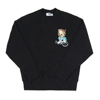 MSGM [명품] 3941MDM108SE 257586 99 큐트 키티 프린트 로고 여성 맨투맨 49320545 | 신세계V