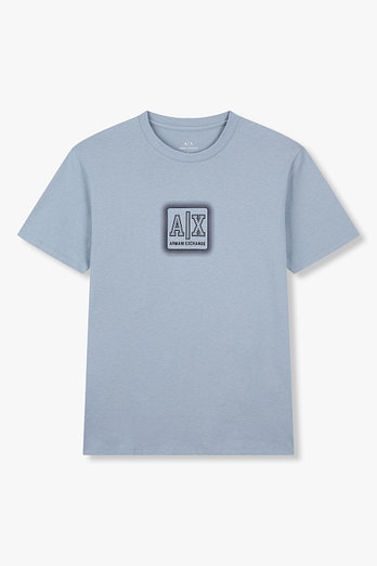 ARMANI EXCHANGE 남성 스퀘어 아웃라인 로고 티셔츠 | 신세계V