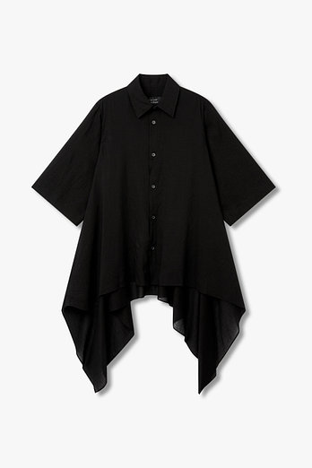 Yohji Yamamoto [FEMME]브로드 풀라운스 헴 블라우스 | 신세계V