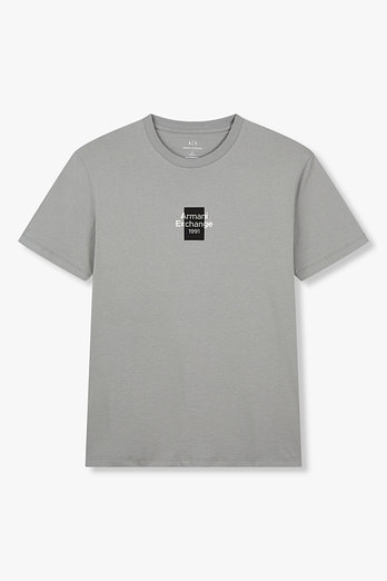 ARMANI EXCHANGE 남성 테이핑 로고 그래픽 티셔츠 | 신세계V
