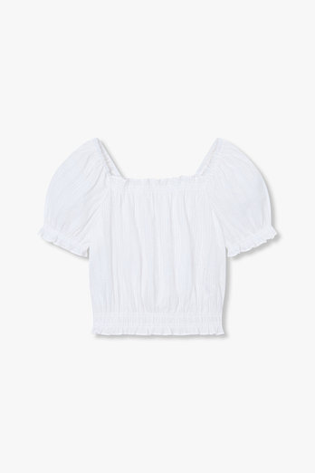 GCUT 스퀘어 넥 셔링 블라우스 | 신세계V