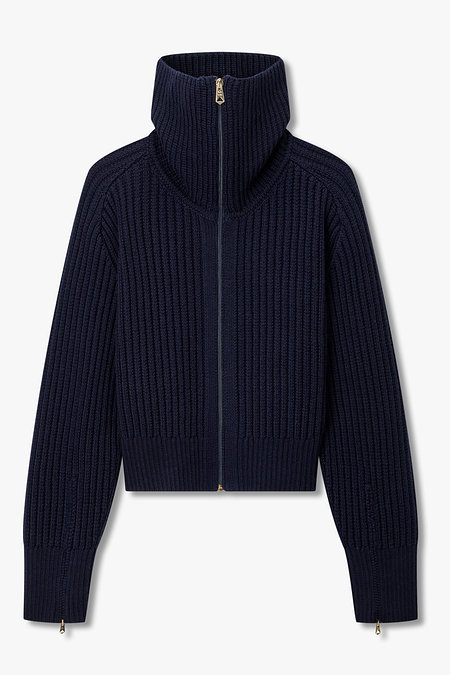 PAUL SMITH 여성 립 터틀넥 래글런 집업 가디건 | 신세계V