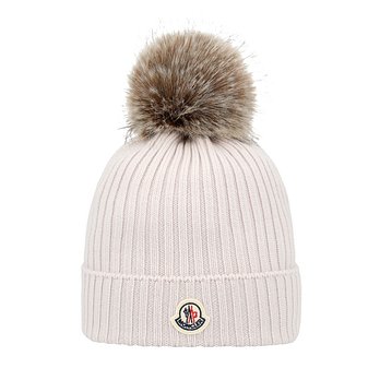 MONCLER 몽클레르 3B00007 A9327 037 로고 패치 폼폼 아동 키즈 비니 (성인착용가능) | 신세계V