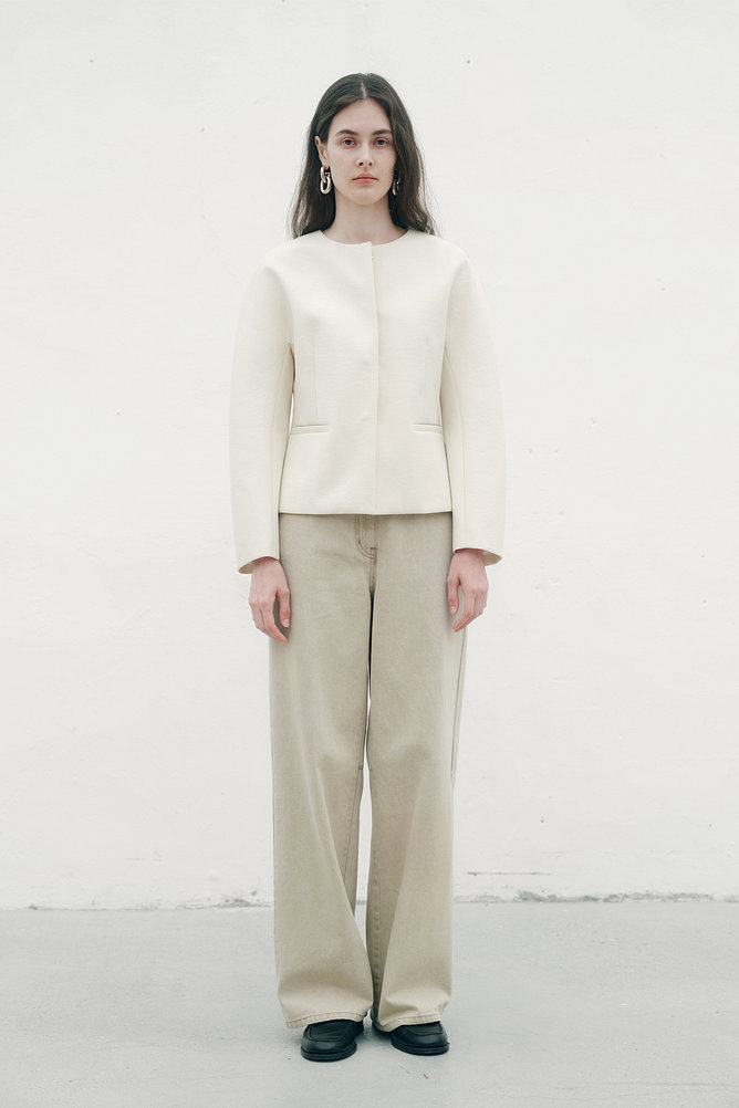 볼륨 슬리브 히든 자켓