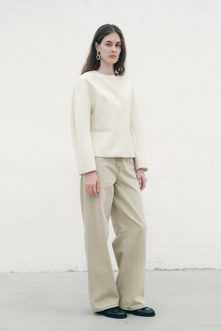 볼륨 슬리브 히든 자켓