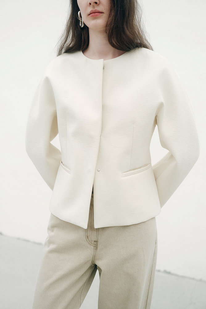 볼륨 슬리브 히든 자켓