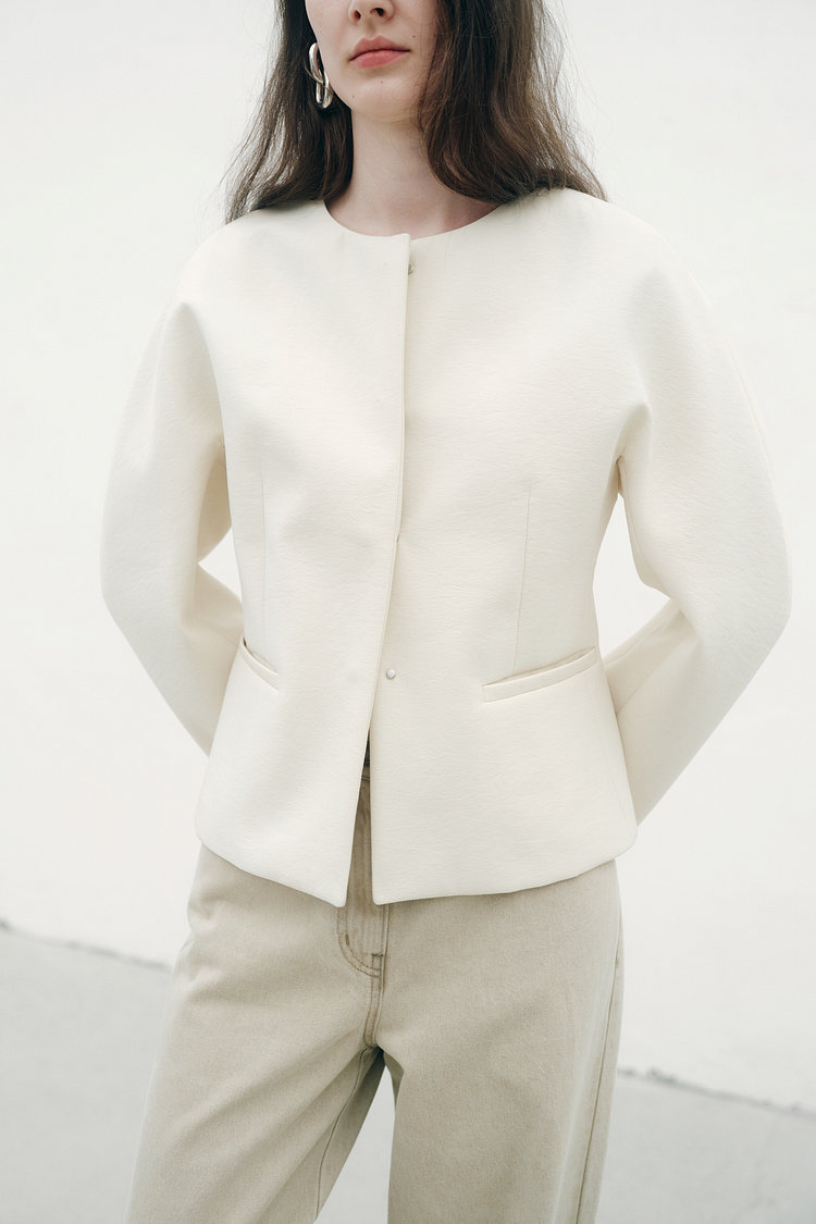 볼륨 슬리브 히든 자켓