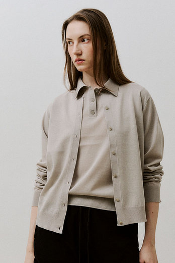 VIS A VIS C/P POLO SHIRT KNIT (L.T GRAY) | 신세계V