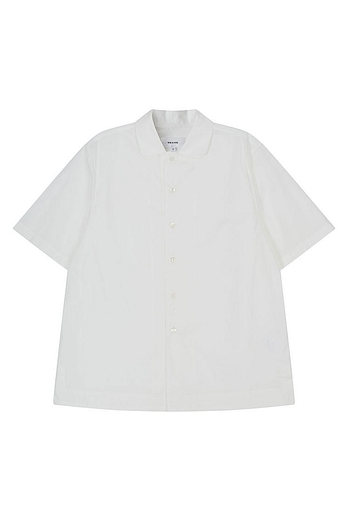 VIS A VIS HALF SLEEVED COTTON BUTTON DOWN SHIRT (WHITE) | 신세계V