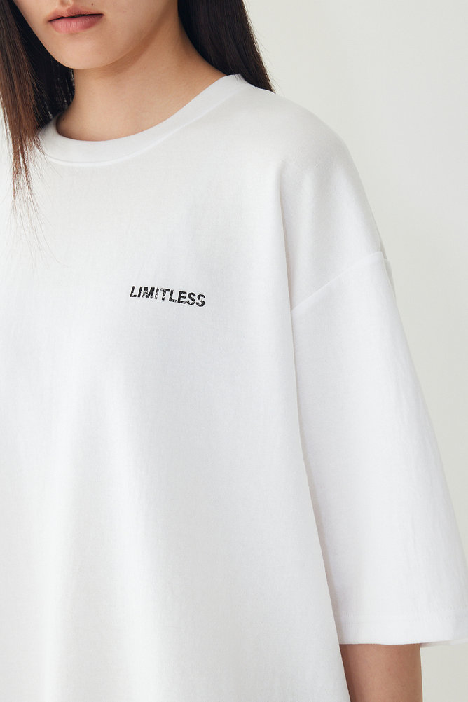 LIMITLESS 양면 그래픽 반팔 티셔츠