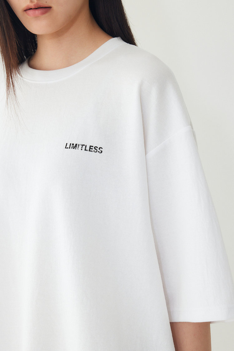LIMITLESS 양면 그래픽 반팔 티셔츠