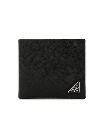PRADA [PRADA] 26SS 삼각로고 코인 반지갑 블랙 2MO738 QHH F0002 | 신세계V