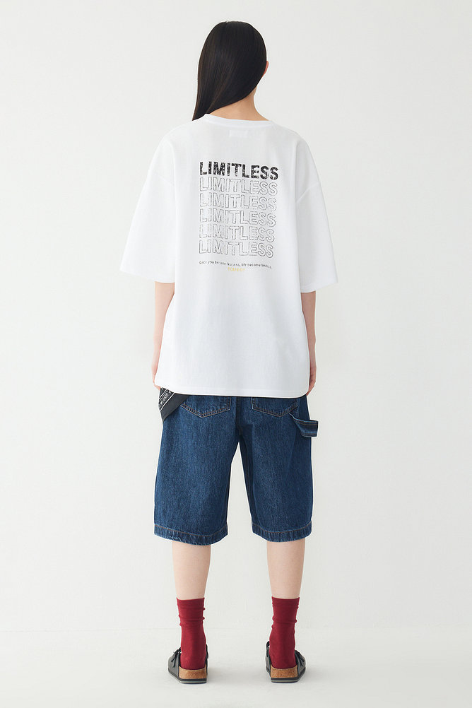 LIMITLESS 양면 그래픽 반팔 티셔츠