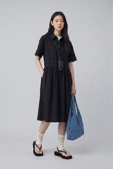 STUDIO TOMBOY(스튜디오 톰보이) 셔츠 카라넥 반팔 원피스 | 신세계V