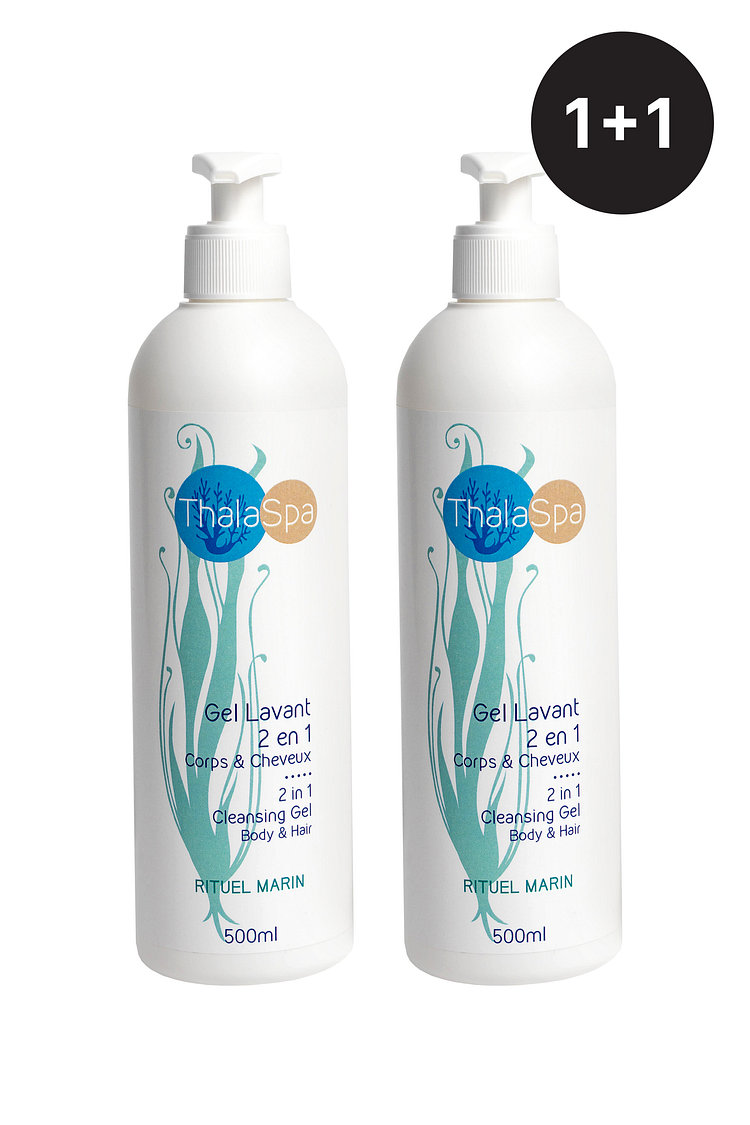 [1+1] 딸라스파 [샴푸&샤워젤 겸용] 클렌징 젤 바디&헤어 - 2in1 500ml (+샤워패드 증정)