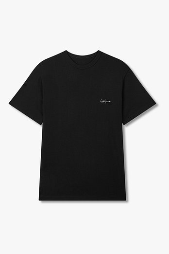 Yohji Yamamoto [Y-3 KURO] 스티치 로고 숏 슬리브 티셔츠 | 신세계V
