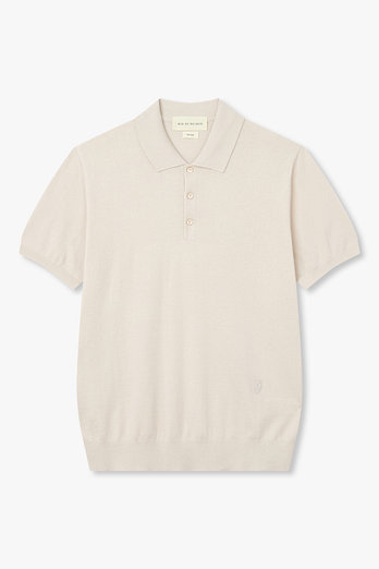 MAN ON THE BOON 실크 블렌드 숏 폴로 니트 | 신세계V