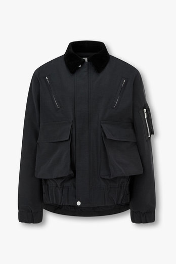 SACAI 여성 그로그랭 본딩 블루종 | 신세계V