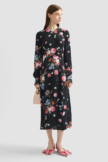 ERDEM(에르뎀) 플로럴 프린트 크레이프 드레스 | 신세계V