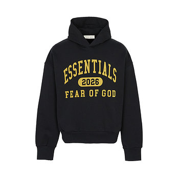 FEAR OF GOD [FEAR OF GOD] 피어오브갓 에센셜 남성 기모 후드티 192HO256861F VINTAGE BLACK | 신세계V