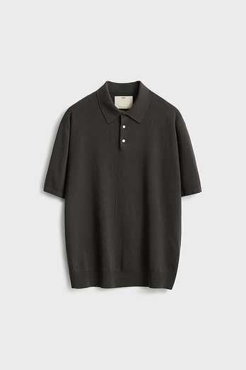 POTTERY Short Sleeve Comfort Polo Knit_Brown | 신세계V