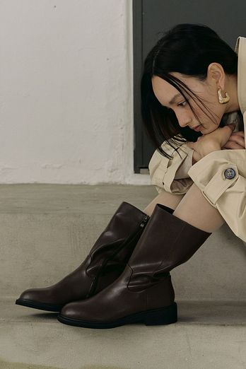 A PIED MARCHE Calme Modern Calf Mid Boots 소가죽 미들 부츠 4.5cm -PM3060 (2color) | 신세계V
