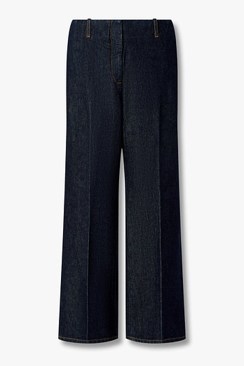 DRIES VAN NOTEN 세미 부츠컷 인디고 데님 팬츠 | 신세계V