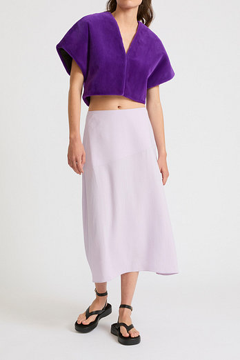 YVES SALOMON [공식] 이브살로몬 실크 혼방 롱 스커트 | 신세계V