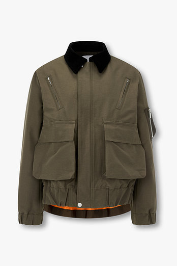 SACAI 여성 그로그랭 본딩 블루종 | 신세계V